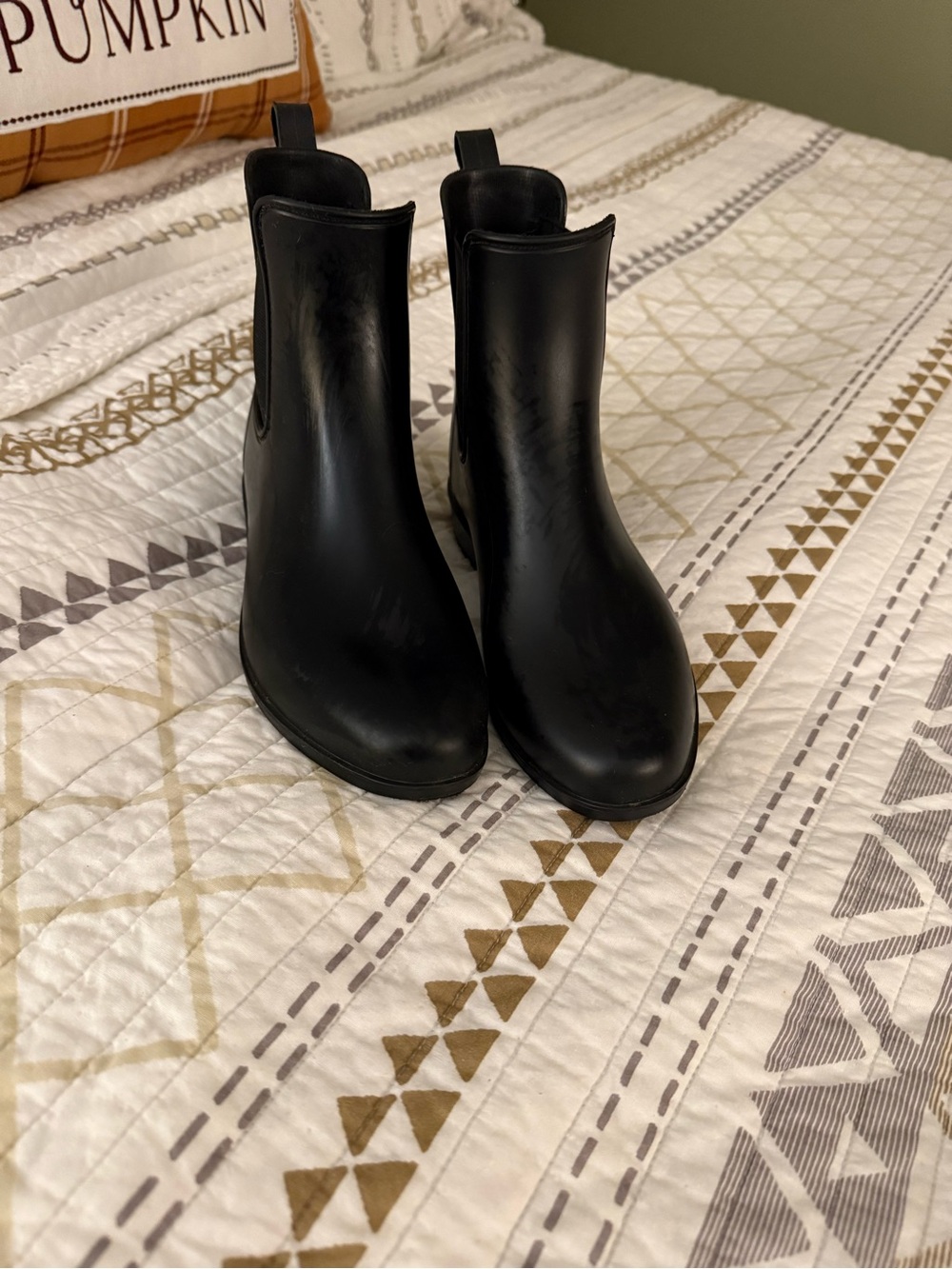 a new day Black Rain Ankle Boots